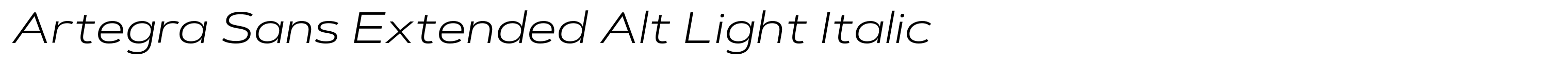 Artegra Sans Extended Alt Light Italic